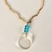 Anthropologie Jewelry | New Necklace | Color: Blue/Gold | Size: Os