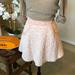 Free People Skirts | Free People Pink Jacquard A-Line Mini Skirt | Color: Pink/White | Size: 2