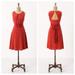 Anthropologie Dresses | Anthropologie Girls From Savoy Goji Plaid Cut Out Silk Dress Size 0 | Color: Orange/Red | Size: 0