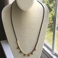 J. Crew Jewelry | J Crew Necklace, Gold Tone Discs | Color: Black/Gold | Size: 26 In