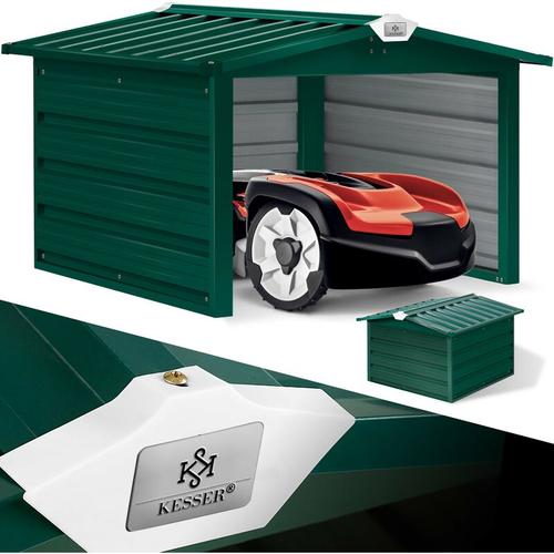 Mähroboter Garage mit Satteldach Dach Carport Überdachung für Mähroboter Rasenmäher Rasenroboter