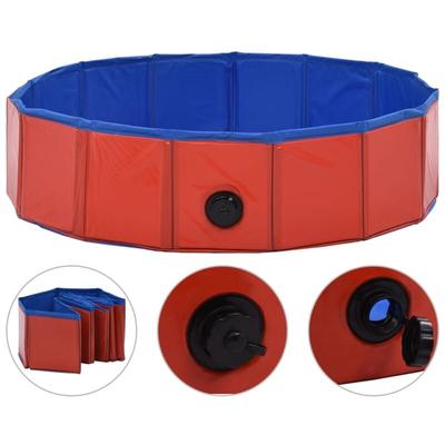 Hundepool Faltbar Rot 80×20 cm pvc Vidaxl Image