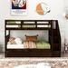 Stairway Twin-Over-Twin Bunk Bed with Twin size Trundle for Bedroom