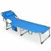 Arlmont & Co. Jayeden 23" Long Reclining Face Down Metal in Blue | 26.5 H x 76 W x 23 D in | Outdoor Furniture | Wayfair