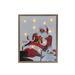 Northlight Seasonal 19" Lighted Norman Rockwell 'Santa Eating Milk & Cookies' Christmas Wall Art Canvas in Gray/Red | Wayfair NORTHLIGHT NJ93410