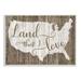 Stupell Industries Land I Love United States Map Rustic Background Stretched Canvas Wall Art By Kelly Donovan /Canvas in Brown | Wayfair