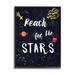 Stupell Industries Reach The Stars Motivational Phrase Outer Space Planets Stretched Canvas Wall Art By Amanda Murray in Brown | Wayfair