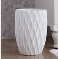 Roselli Trading Company Wave Wastebasket in White | 11 H x 8 W x 8 D in | Wayfair WAW-01