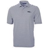 Men's Cutter & Buck College Navy Seattle Seahawks Big Tall Virtue Eco Pique Stripe Recycled Polo