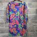 J. Crew Dresses | J. Crew Shift Silk Dress Size 0 Flowers | Color: Blue/Red | Size: 0