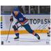 Casey Cizikas New York Islanders Autographed 16" x 20" Blue Jersey Skating with Puck Photograph