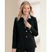 Appleseeds Women's Classic Wool Blazer - Black - 14 - Misses