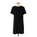 FELICITY & COCO Casual Dress - Shift: Black Solid Dresses - Women's Size Small