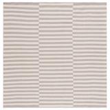 Gray/White 72 x 0.25 in Area Rug - Birch Lane™ Ilona Striped Hand Loomed Cotton Area Rug in Ivory/Light Gray Cotton | 72 W x 0.25 D in | Wayfair