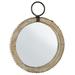 Dakota Fields Zeferino Round Framed Wall Mounted Accent Mirror in Tan Wood/Metal in Brown | 14.57 H in | Wayfair 99F10E0E0D3A4C1993A6256A13BCD97B