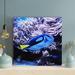 Rosecliff Heights Blue & Yellow Fish In Water 3 - 1 Piece Square Graphic Art Print On Wrapped Canvas in Blue/Yellow | 12 H x 12 W x 2 D in | Wayfair