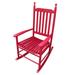 Rosalind Wheeler Tharptown Rocking Chair Wood/Manufactu Wood in Red | 42.51 H x 24.61 W x 33.11 D in | Wayfair 7268B2A2DB44472582C796DEDF8A2208