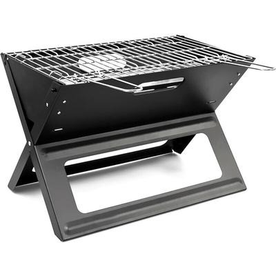 Klappgrill, praktisch, tragbar, inkl. Rost und Kohleschale, h x b x t: 30,5 x 30 x 45,5 cm, schwarz