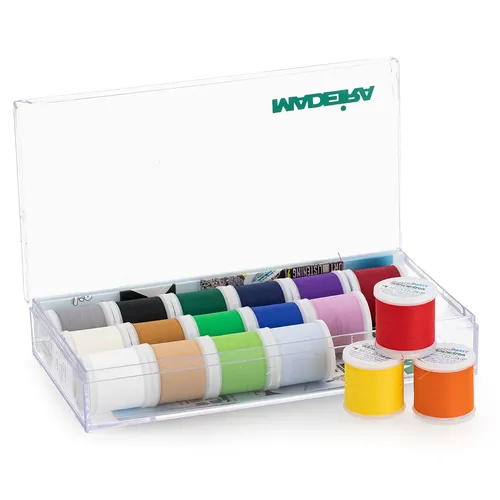 Madeira fil pour broderie machine ""frosted matt"", 18 bobines