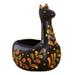 Novica Handmade Black Llamita Ceramic Figurine