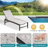 Pellebant Outdoor Adjustable Aluminum Chaise Lounge Chairs (Set of 4) - 23.43 " W x 42.63" D x 13.15" H