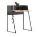 2 Piece Desk Set with Bench, Wood and Metal, Natural Brown and Black