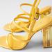 Zara Shoes | Hot! Zara Sandals With Methacrylate Heels Strappy Heels! | Color: Yellow | Size: 7.5