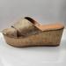 Coach Shoes | Amputee 1 Left Shoe Coach Cross Band High Wedge Sandal Size 9.5b | Color: Tan | Size: 9.5b