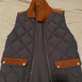 J. Crew Jackets & Coats | J Crew Quilted Liner Vest - Navy Blue & Brown Corduroy | Color: Blue | Size: Xs