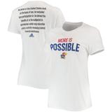 Women's adidas White Kansas Jayhawks More Is Possible T-Shirt