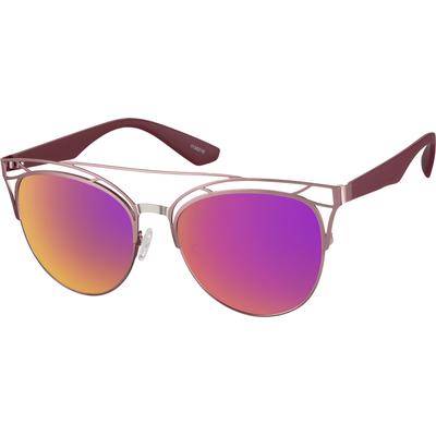 Zenni Women's Cat-Eye Rx Sunglasses Pink Mixed Full Rim Frame