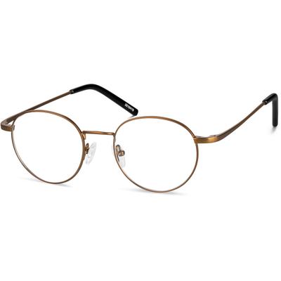 Zenni Boho Round Glasses Copper Stainless Steel Full Rim Frame