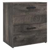 kathy ireland Home by Bush Furniture City Park 2 Drawer Lateral File Cabinet in Dark Gray Hickory - Bush Furniture CPF127GH-03