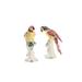 Chelsea House 2 Piece Amazon Parrots Figurine Set Porcelain/Ceramic in Green/Red/Yellow | 8 H x 4.8 W x 3 D in | Wayfair 385111