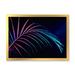 East Urban Home Abstract Tropical Leaf In Pink & Blue On Black - Tropical Canvas Wall Art Print Metal | 30 H x 40 W x 1.5 D in | Wayfair
