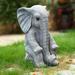 Bungalow Rose Sitting Elephant Statue in Gray | 18.63 H x 12.2 W x 10.24 D in | Wayfair D119C88599564A90B6C3C7DD80F0FA89