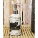 Loon Peak® Aukse Wildlife Bear in Pine Trees Soap Dispenser Resin in Black/Brown | 7.5 H x 3.25 W x 3.25 D in | Wayfair