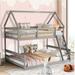 Belicia Twin Over Full Standard Bunk Bed by Harper Orchard Wood in Gray | 75.52 H x 57.22 W x 79.82 D in | Wayfair 94ABDD64192549F3B815BAF2773CDB0D