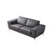 Ivy Bronx Holsworthy 88" Leather Match Flared Arm Sofa Wood/Solid Wood/Water Resistant in Brown | 34 H x 88 W x 35 D in | Wayfair