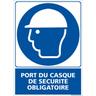 Signaletique.biz France - Panneau d'obligation Port du casque de sécurité obligatoire. Obligation