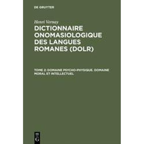 Henri Vernay: Dictionnaire onomasiologique des lan: Tome 2 Dictionnaire onomasiologique des langues romanes (DOLR) - Henri Vernay, Kartoniert (TB)