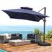 Pellebant Outdoor Patio Offset Umbrella 360 degrees Rotation with No Base