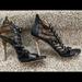 Coach Shoes | Coach Josey Black Leather Stiletto Heels 7b New | Color: Black/Tan | Size: 7