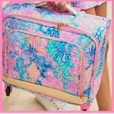 Lilly Pulitzer Bags | Lilly Pulitzer Carry On Luggage Set, Like New Limited Edition 2022 | Color: Blue/Pink | Size: Os