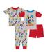 Disney Pajamas | Baby Boy Disney Junior Mickey Mose 4-Piece Pajama Set Size 12 M | Color: Gray/Red | Size: 12mb