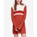 Free People Dresses | Free People Colorblock Sweater Dress Orange Red Size Small | Color: Orange/Red | Size: S