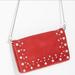 Free People Bags | Free People Kingston Ruby Red Suede Silver Studs & Chain Strap Crossbody Bag Nwt | Color: Red/Silver | Size: Apx 7-3/4" (W) X 6-1/4" (L)