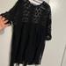 Free People Tops | Freepeople Black Lace Tunic Style Top | Color: Black | Size: S