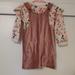 Jessica Simpson Dresses | Corduroy Champagne Colored Dress With Floral Long Sleeve | Color: Pink | Size: 2tg