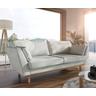 DELIFE Sofa Mena Flachgewebe Mint 225x90 cm 3-Sitzer, Sale